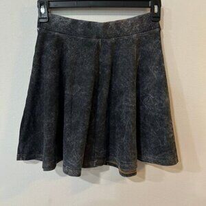 Topshop Charcoal Grey Black A-Line Pleated Mini Skirt Women’s Size 6 Small